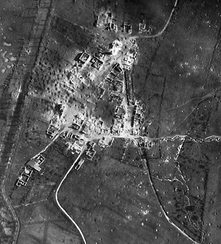 Photo aérienne des ruines de Neuville